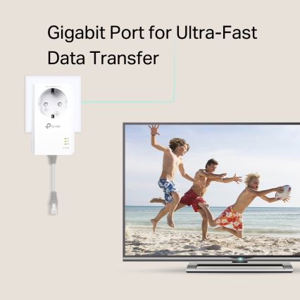 TP-Link - Gigabitni Powerline Wi-Fi set s prolaznom utičnicom