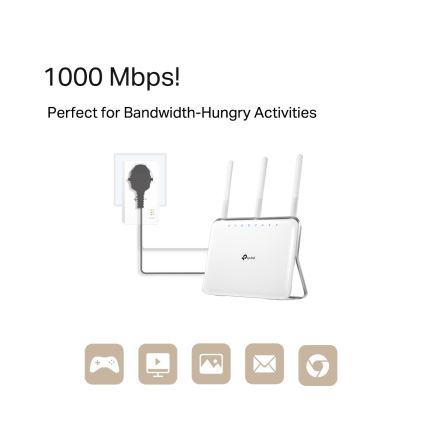 TP-Link - Gigabitni Powerline Wi-Fi set s prolaznom utičnicom