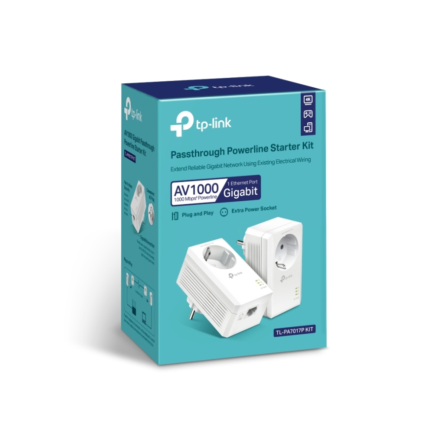 TP-Link - Gigabitni Powerline Wi-Fi set s prolaznom utičnicom
