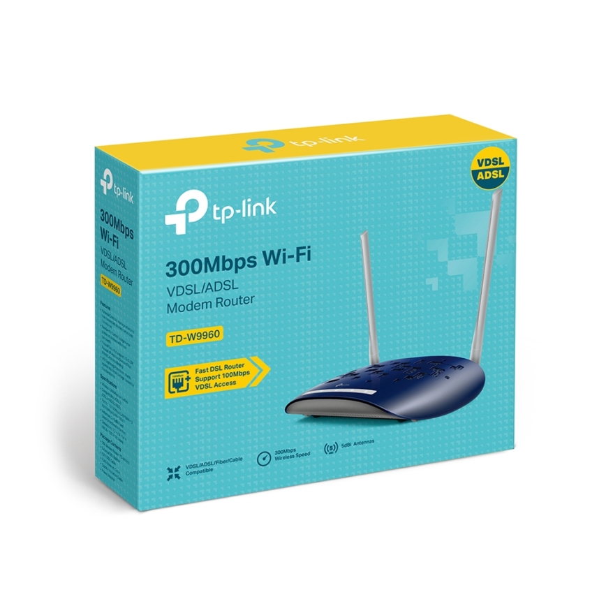 TP-Link - Modem i usmjerivač 300 Mbps bežični N VDSL/ADSL