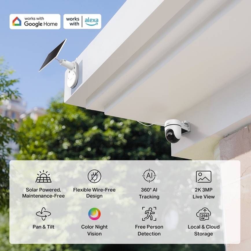TP-Link - Pametna solarna kamera 5V IP65