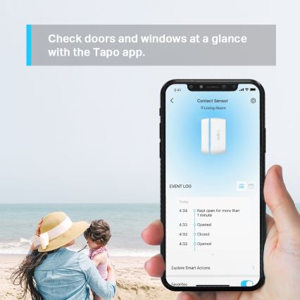 TP-Link - Pametni kontaktni senzor 1x CR2032 Wi-Fi