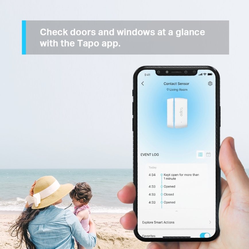 TP-Link - Pametni kontaktni senzor 1x CR2032 Wi-Fi