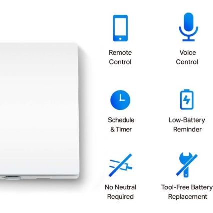 TP-Link - Pametni svjetlosni prekidač 2xAAA Wi-Fi