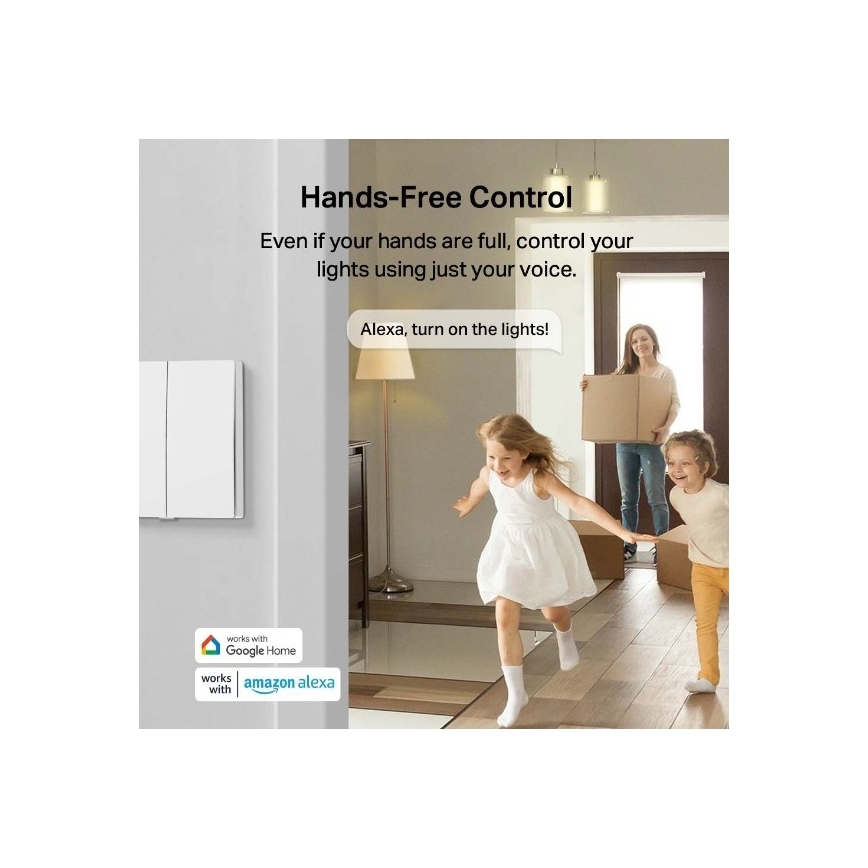 TP-Link - Pametni svjetlosni prekidač s dvjema tipkama 2xAAA