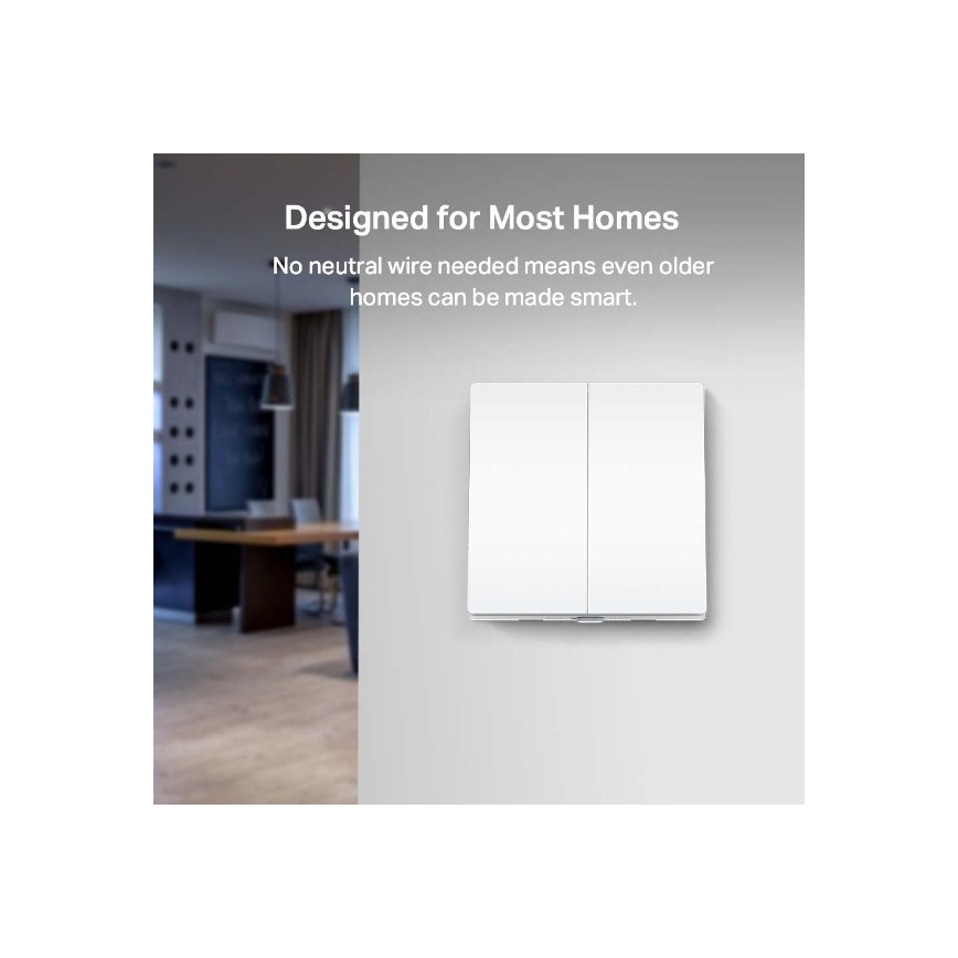 TP-Link - Pametni svjetlosni prekidač s dvjema tipkama 2xAAA