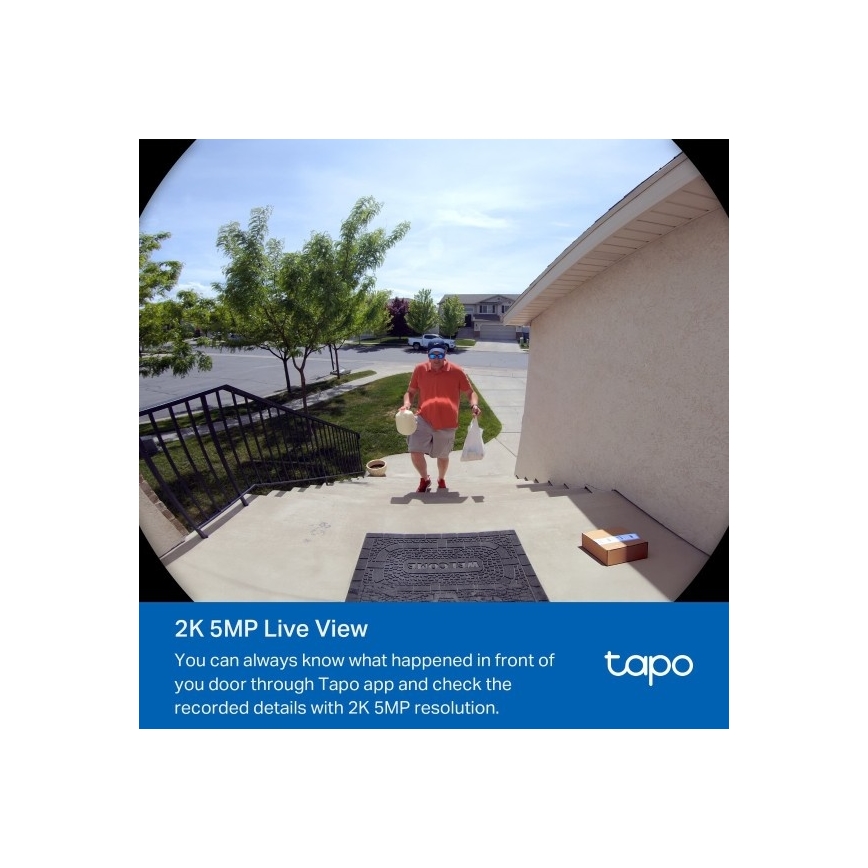 TP-Link - Pametno videozvono 2K 10000 mAh IP66 Wi-Fi Tuya