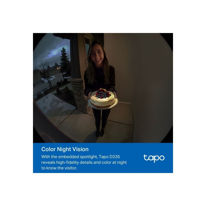 TP-Link - Pametno videozvono 2K 10000 mAh IP66 Wi-Fi Tuya