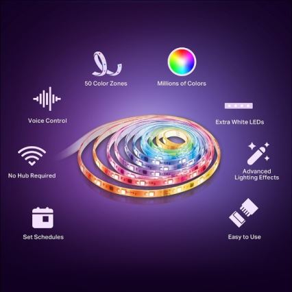 TP-Link - RGBW LED prigušivačka traka 5 m LED/13W/230V Wi-Fi