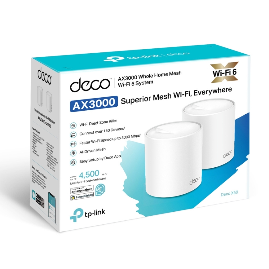 TP-Link - SET 2x Wi-Fi 6 mesh sustav za cijeli dom Deco X50