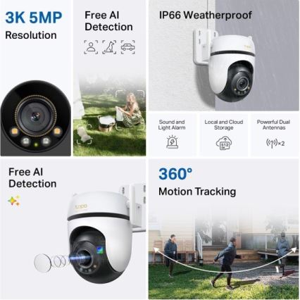 TP-Link - Vanjska kamera sa senzorom, IP66 i Wi-Fi