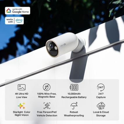 TP-Link - Vanjska kamera sa senzorom, baterija 10 000 mAh, IP66, Wi-Fi
