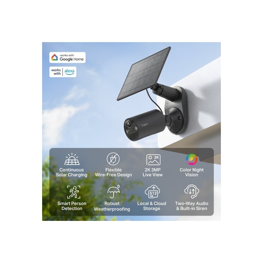TP-Link - Vanjska solarna kamera sa senzorom, IP65 i Wi‑Fi