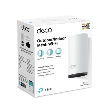 TP-Link - Vanjski/unutarnji mesh sustav s Wi-Fi 6 Deco X50-Outdoor
