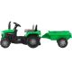Traktor na pedale s prikolicom crna/zelena