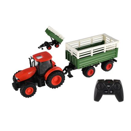 Traktor Zetor s prikolicom 2xAA + daljinsko upravljanje