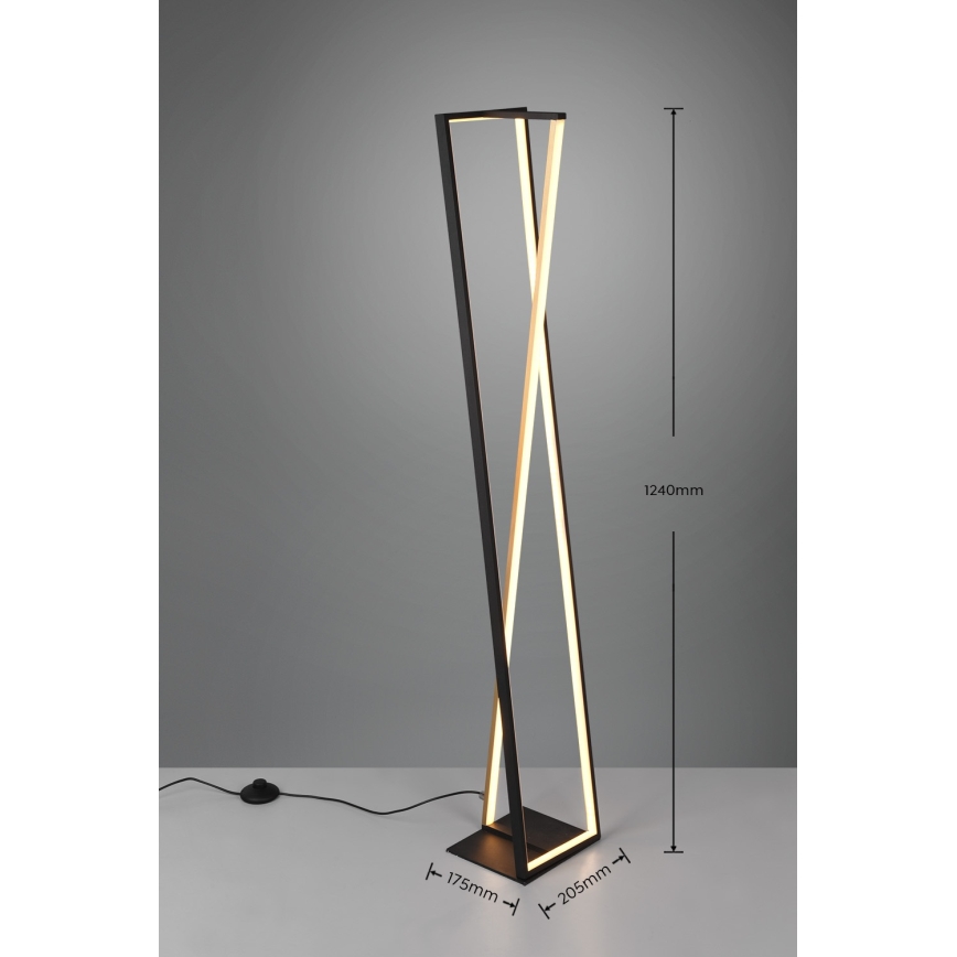 Trio - EDGE LED prigušivačka podna svjetiljka LED/26W/230V 2300/3000/4000K crna/zlatna