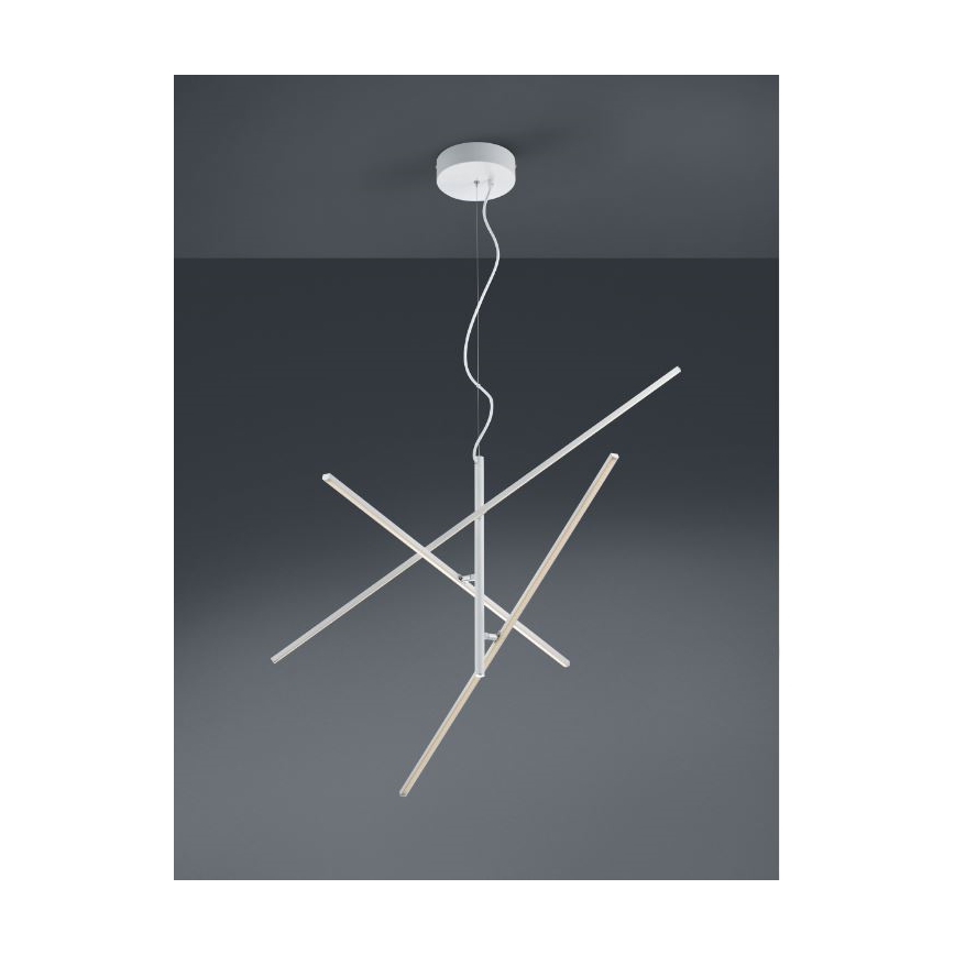 Trio - LED Prigušivi luster na sajli TIRIAC 3xLED/8,5W/230V bijela