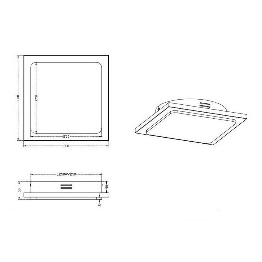 TRIO - LED prigušivo stropno svjetlo DENVER LED/20W/230V patina