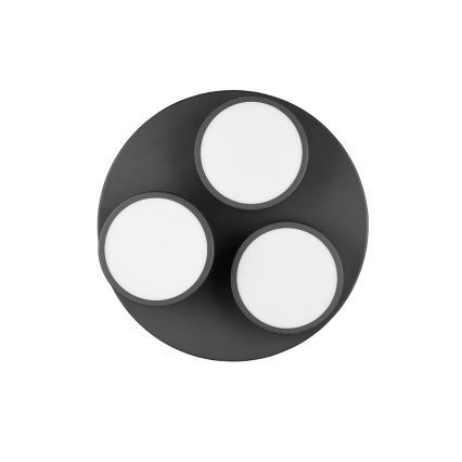 Trio - LED prigušivo stropno svjetlo FRANKLIN 3xLED/8,5W/230V 3000K Ø 35 cm crna