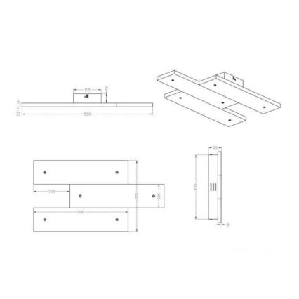 Trio - LED Stropna svjetiljka DENVER 3xLED/10W/230