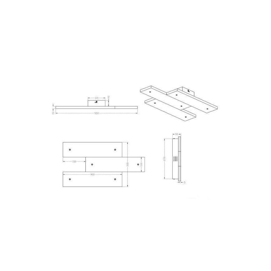 Trio - LED Stropna svjetiljka DENVER 3xLED/10W/230