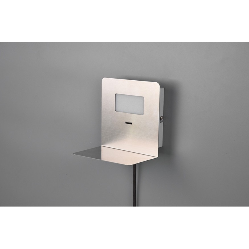 Trio - LED zidna svjetiljka s policom ALOFT LED/3W/230V + USB priključak
