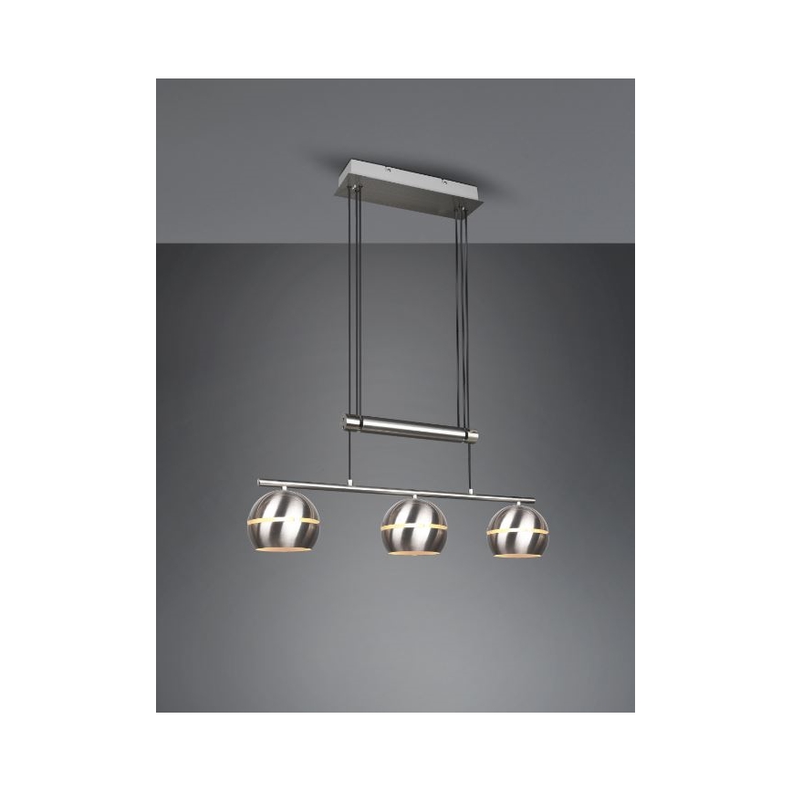 Trio - Luster na sajli FLETCHER 3xE14/40W/230V mat krom