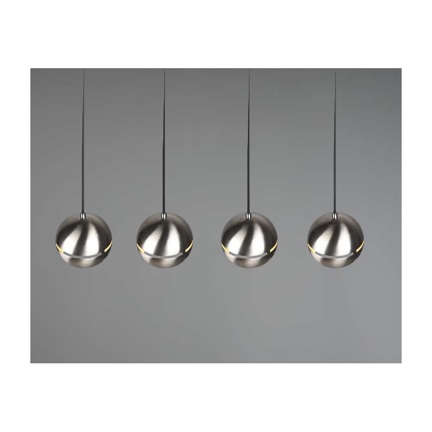 Trio - Luster na sajli FLETCHER 4xE14/40W/230V mat krom