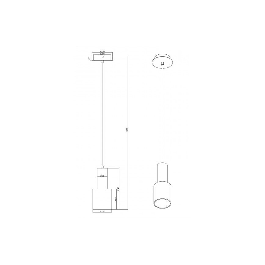 Trio - Luster na sajli WAILER 1xGU10/5W/230V bež