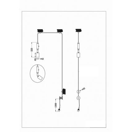 Trio - Luster na užetu STELLA 1xE27/42W/230V