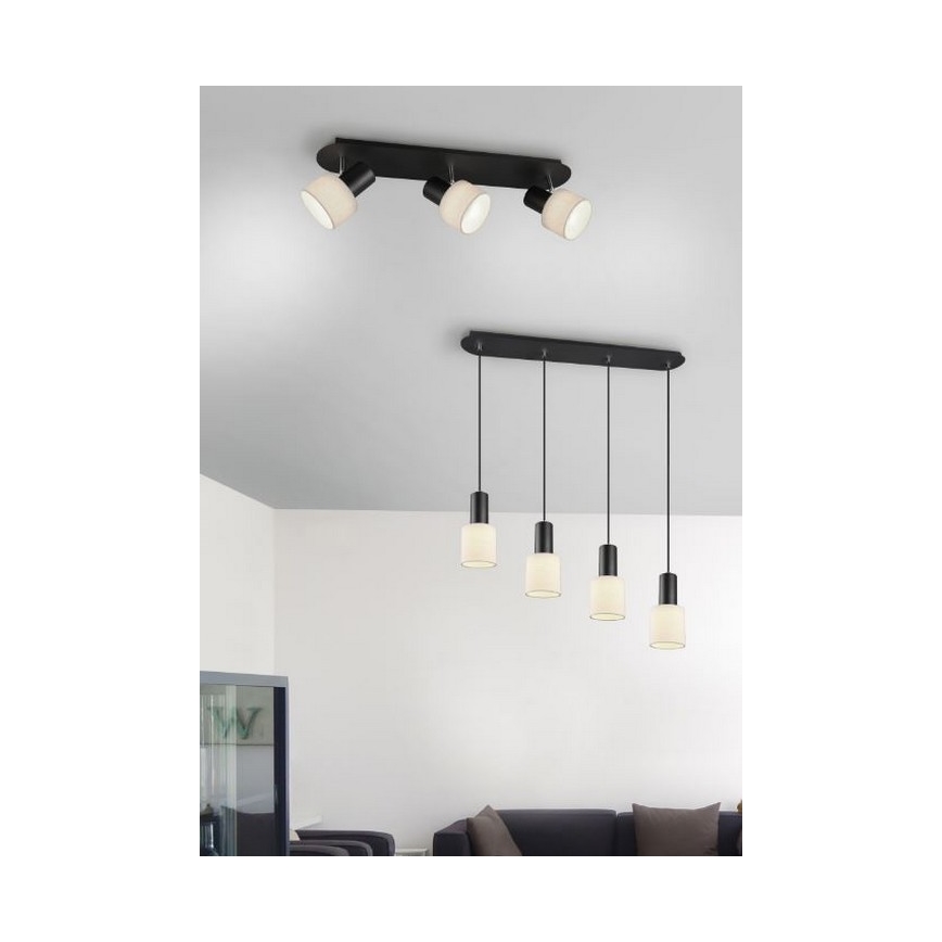 Trio - Reflektorska svjetiljka WAILER 3xGU10/5W/230V crna