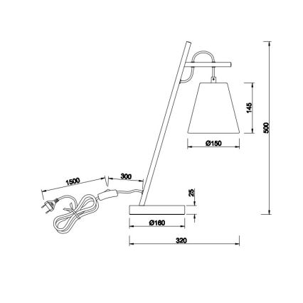 Trio - Stolna lampa ANDREUS 1xE14/40W/230V