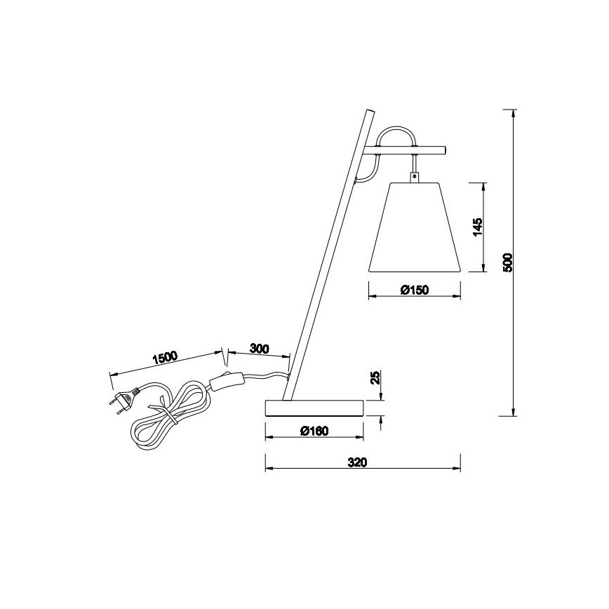 Trio - Stolna lampa ANDREUS 1xE14/40W/230V
