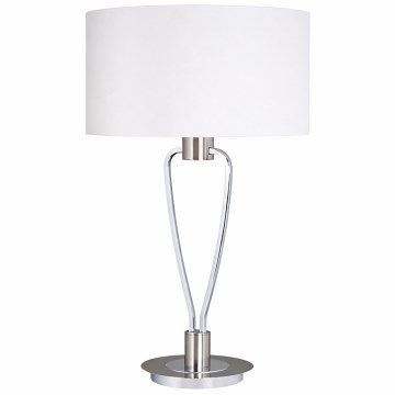 Trio - Stolna lampa PARIS 1xE27/60W/230V bijela/sjajni krom