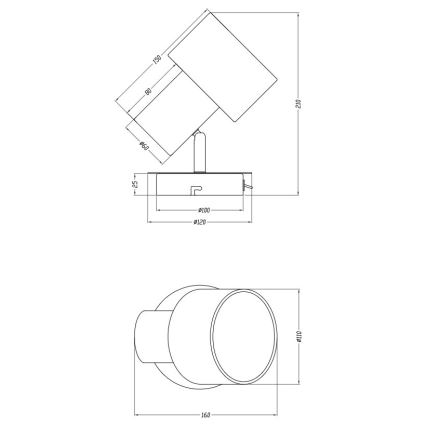 Trio - Zidna svjetiljka WAILER 1xGU10/5W/230V bež