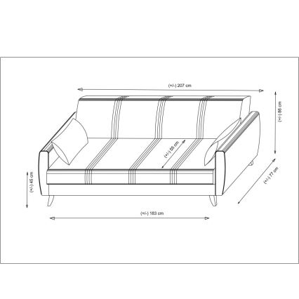 Trosjed na razvlačenje KORFU bež