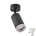 TURYN 1xGU10/6,5W/230V 2700-6500K Wi-Fi IP44 Crna LED RGBW Dimmable Kupaonska Ugradna Svjetiljka