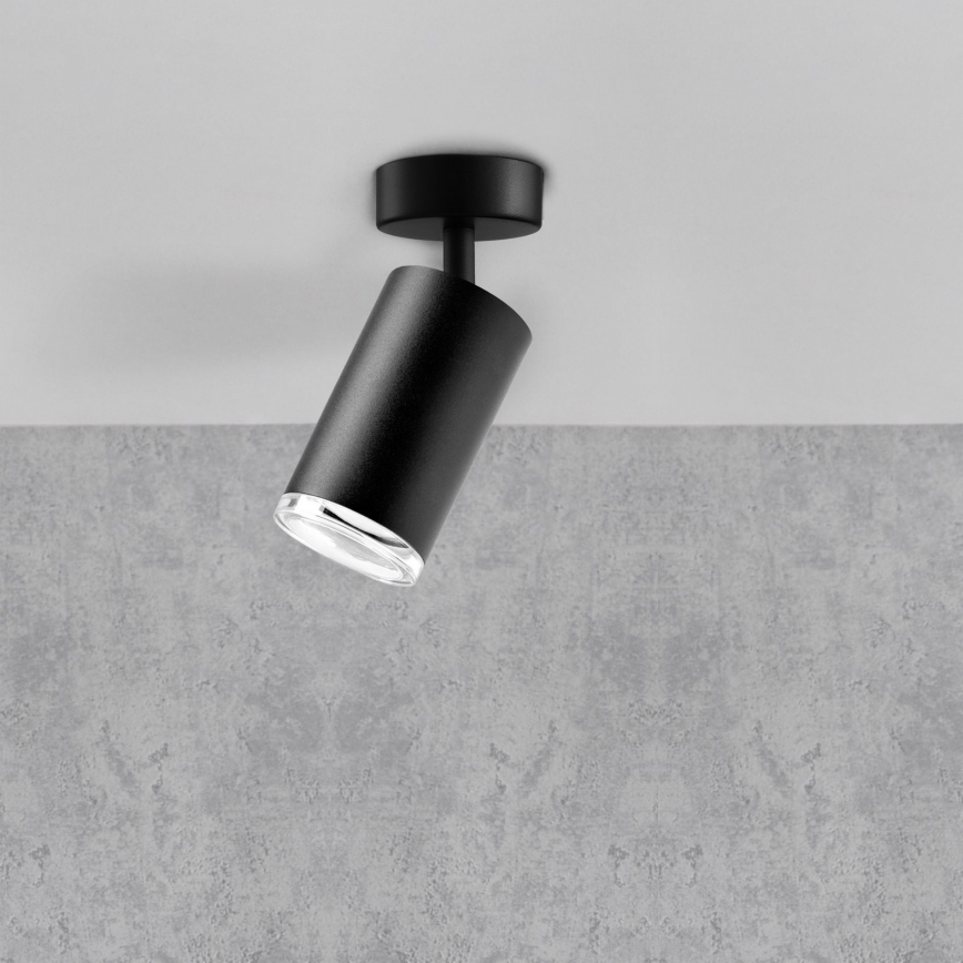TURYN 1xGU10/6,5W/230V 2700-6500K Wi-Fi IP44 Crna LED RGBW Dimmable Kupaonska Ugradna Svjetiljka