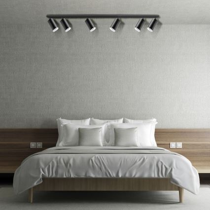 TURYN LED RGBW Dimmable kupaonska spot lampa 6xGU10/6,5W/230V 2700-6500K Wi-Fi IP44 crna