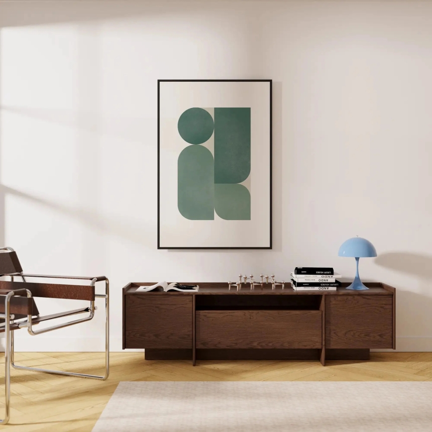 TV komoda KEMI 197x57 cm hrast