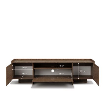 TV komoda KEMI 197x57 cm hrast