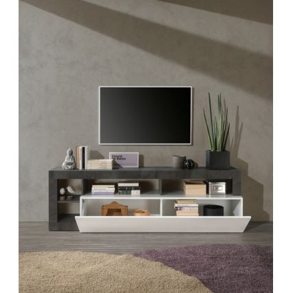 TV komoda LENOR bijela/antracit