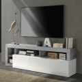 TV komoda LENOR bijela/siva beton