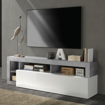 TV komoda LENOR bijela/siva beton
