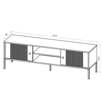 TV komoda LUE zelena/crna