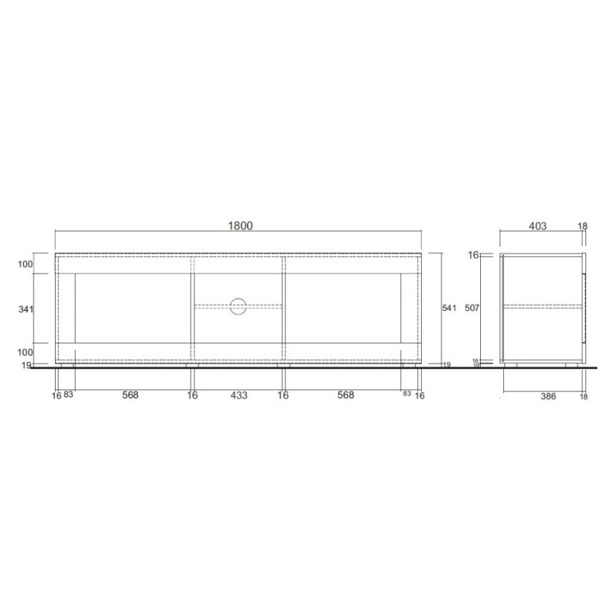 TV komoda NERILA bijela