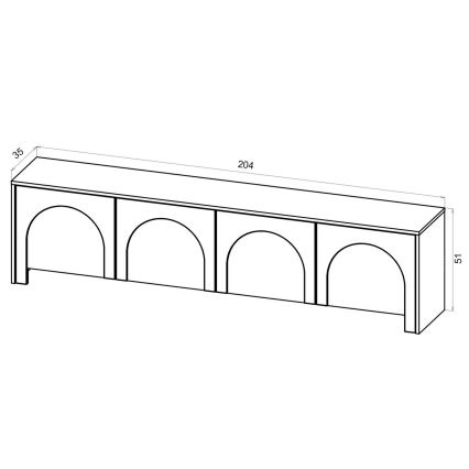 TV komoda NIO kašmir/bež