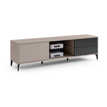 TV ormar s ladicama RONJA taupe/crna