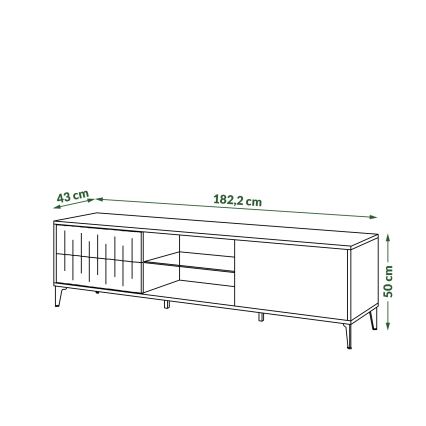 TV ormar s ladicama RONJA taupe/crna